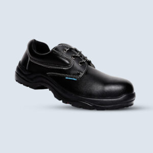 Bora Microfiber Derby Black Single Density PU Sole- Safety Shoe by Bata Industrials